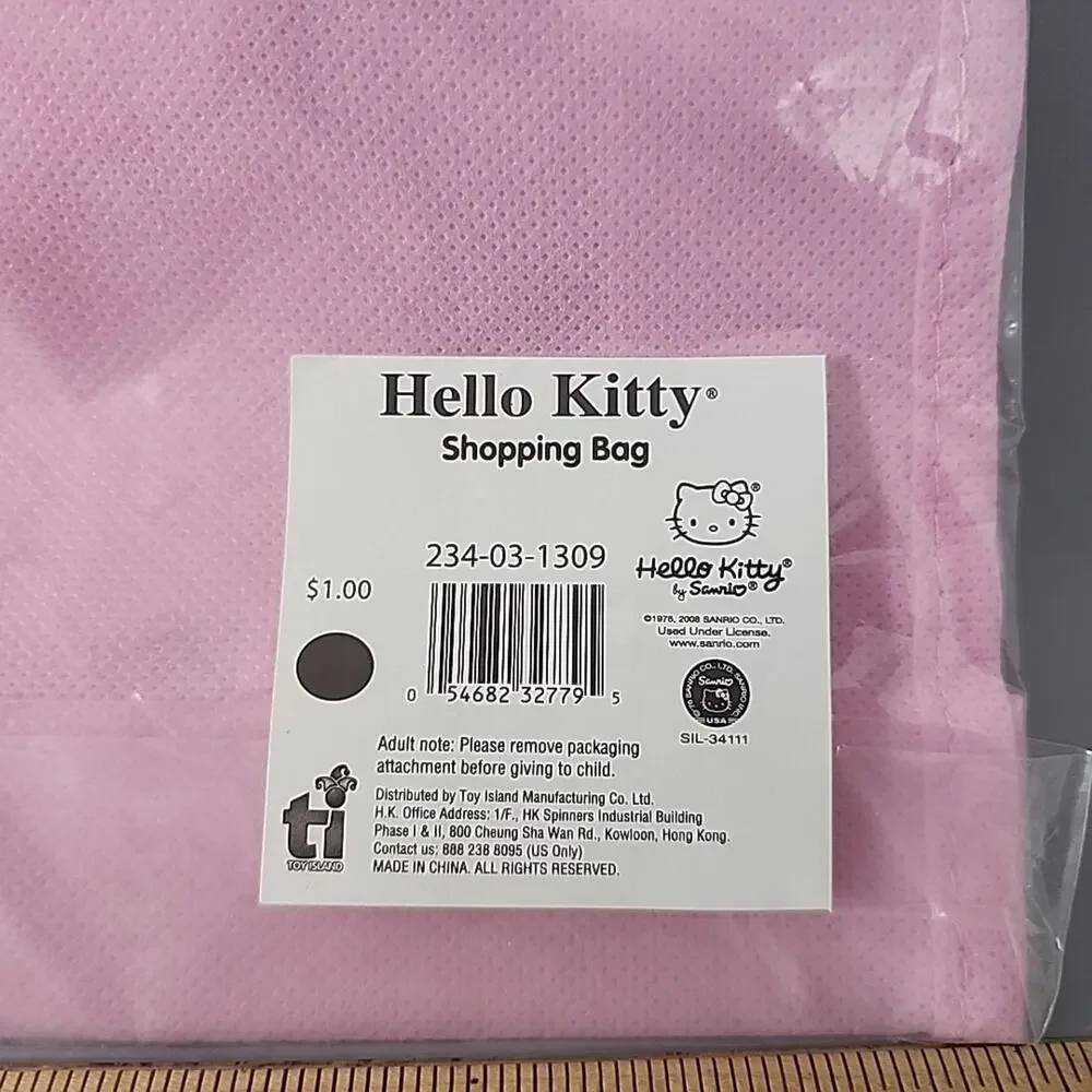 Hello Kitty Pink Shopping Bag New-Sealed 2008